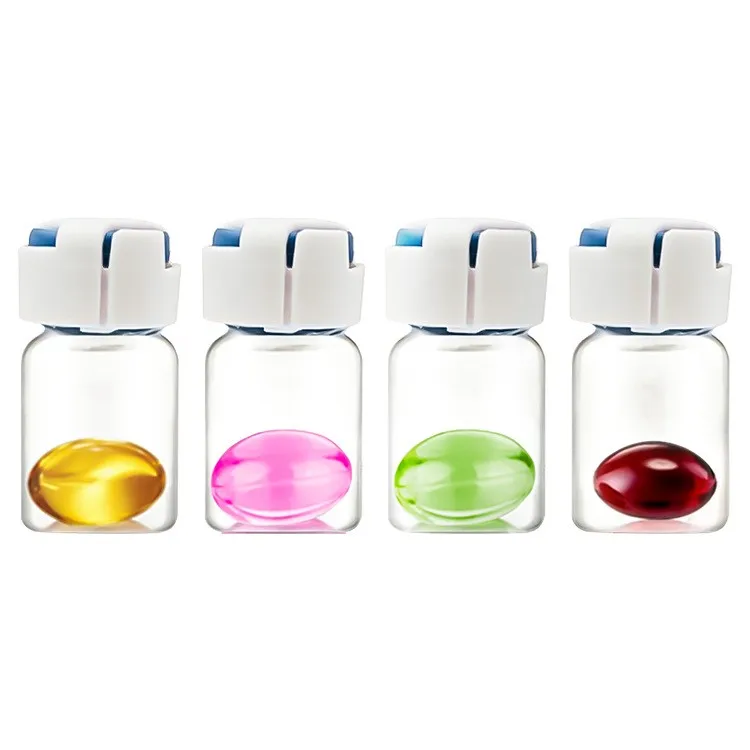 Wholesale 3 ml Glass Vials Amber clear Ampoule Vial Bottles Pharmaceutical with Colorful Seal Caps