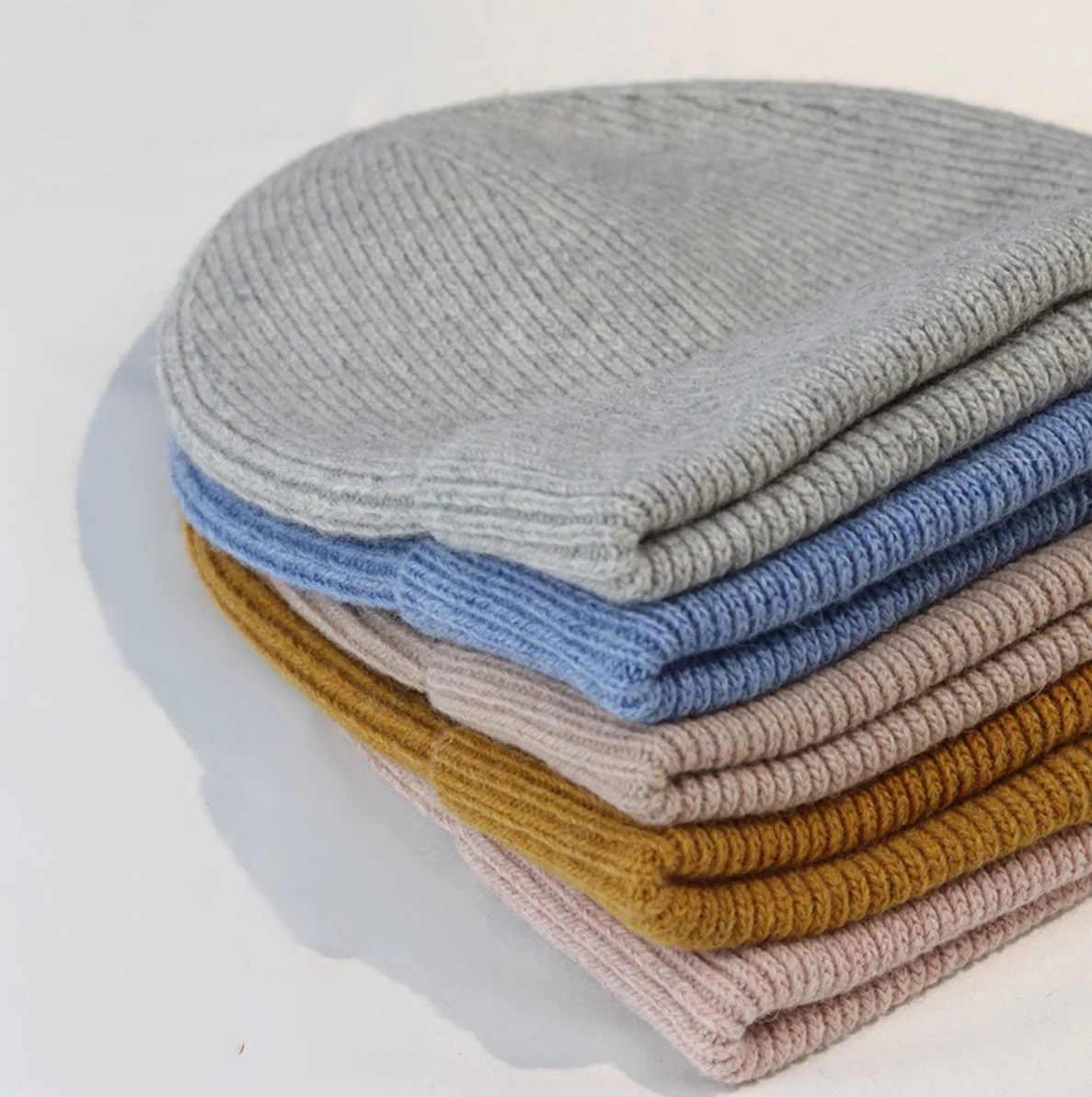 Custom embroidery logo ribbed cable knit 30% Wool Cashmere Beanie Hats men womens winter merino wool cashmere beanies hat