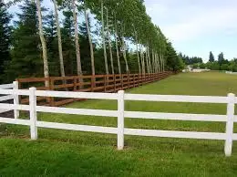 Ranch Rail Vinyl  Farm Fence with  panel and Post
