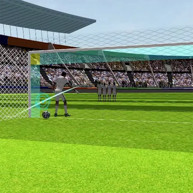 AR interactive projection football game, wall projection system, live penalty shot game for football lovers holographic software
