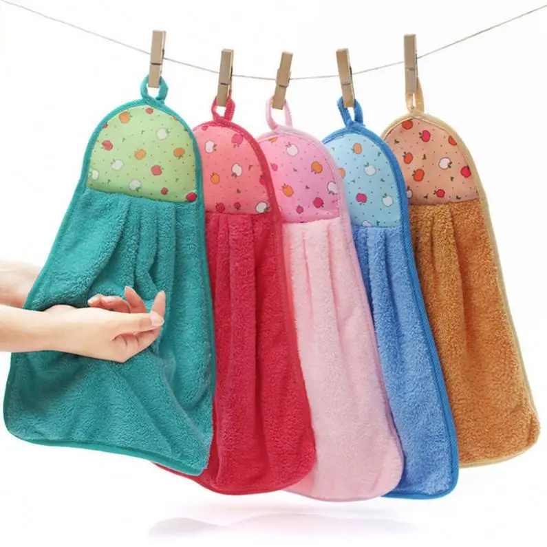 2024 Hot Sale Hanging Kitchen Towel Quickly-dry Lovely Hand With Ties