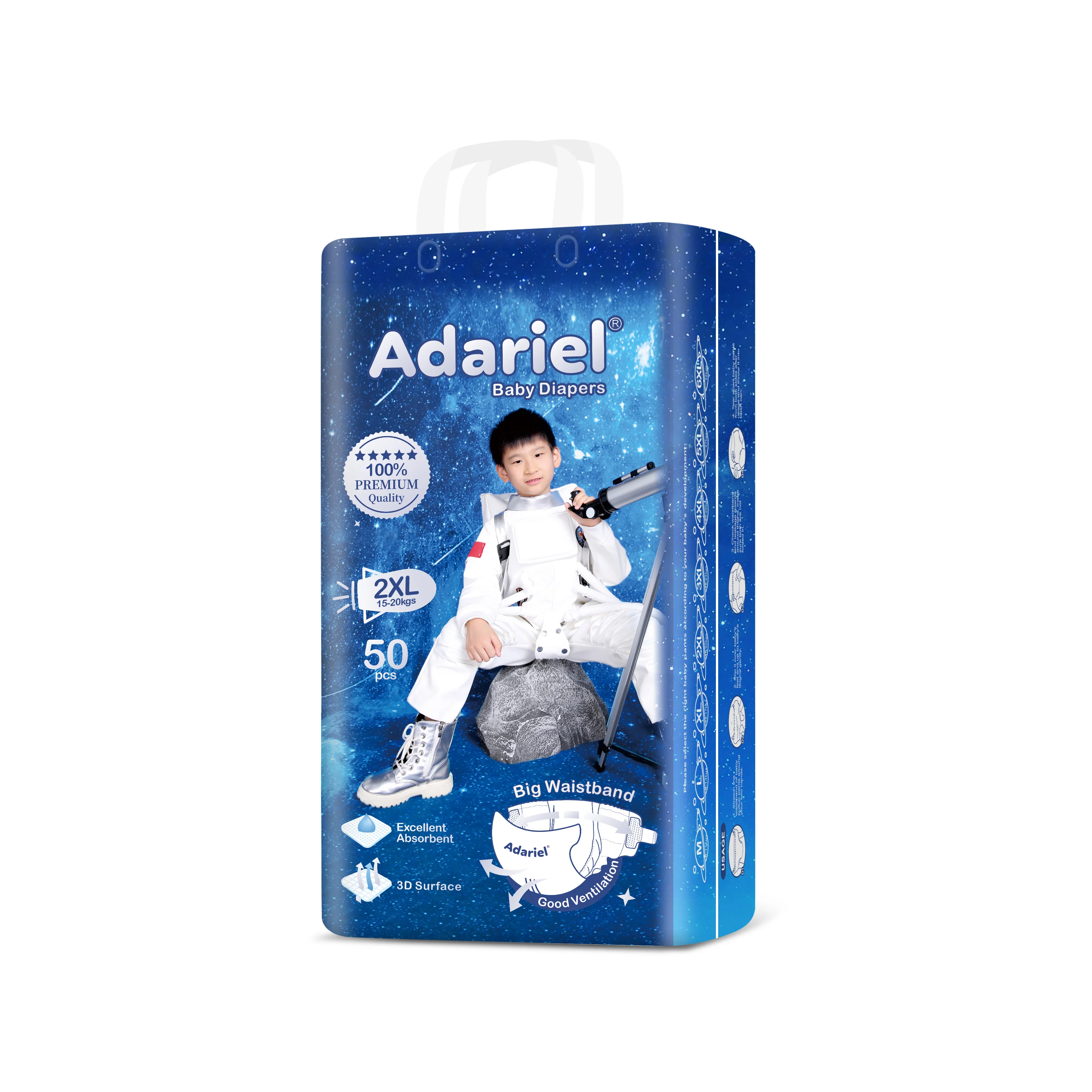 Private Label Organic Baby Diapers Factory African Breathable Babies Diaper Nappy Custom Comfy Baby Diapers
