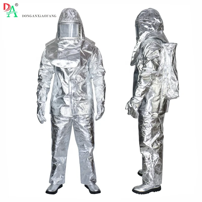 DA OEM High Temperature Resistant Safety Clothing Aluminum Foil Composite Aramid Heat Insulation Suit to 1000 Degrees Celsius