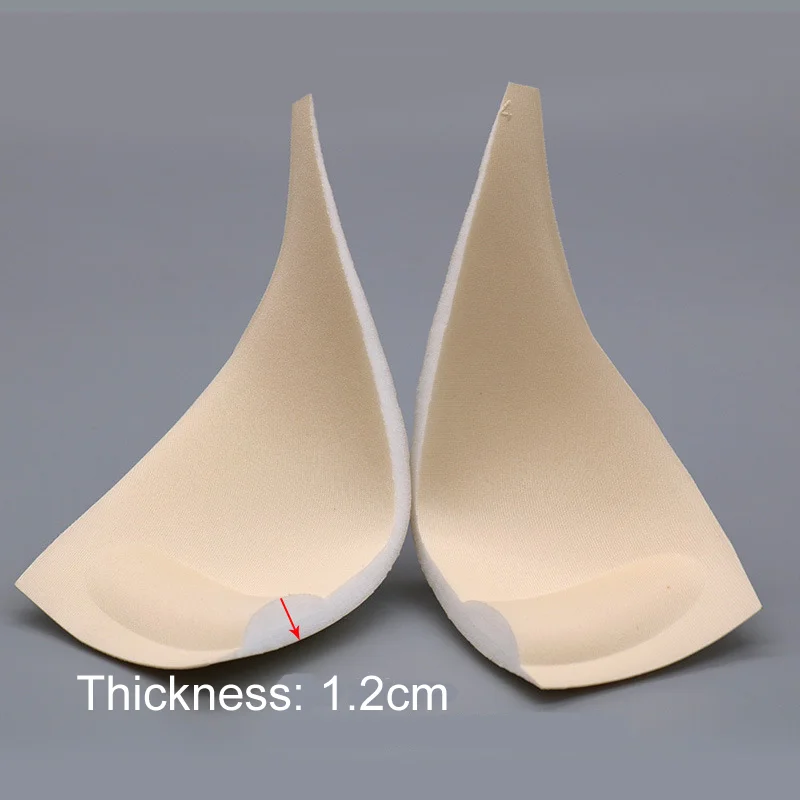 white nude Triangle deep V shape swimwear bikini breathable push up bra pads