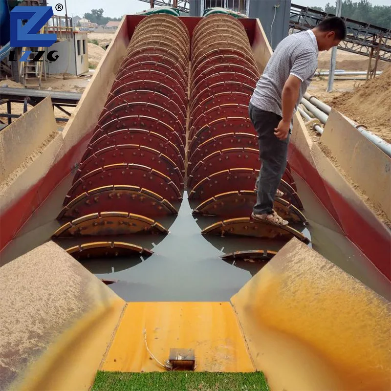 24 hours working automatic fine sand spiral screw sand washing machine price