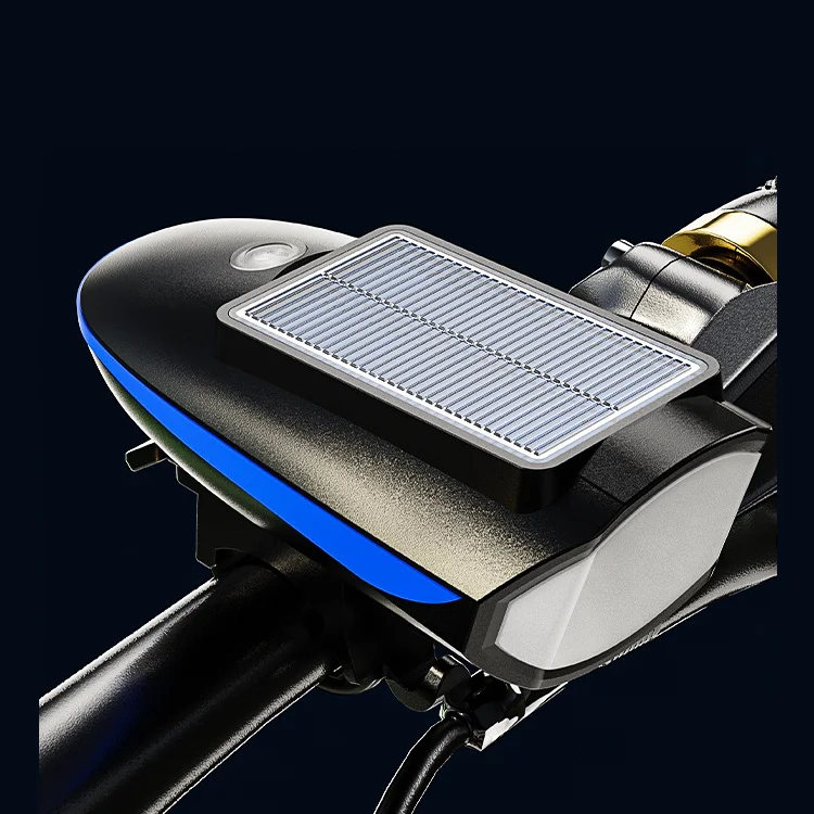 300 Lumen Solar Bicycle Light Mountain Cycling Outdoor Night Riding Horn Lamp Waterproof USB Charging Bike Light