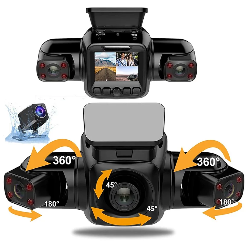 4-канальный видеорегистратор Full HD 1080P Dash Cam переднего и заднего видео регистратор DVR автомобиля камера ночного Версия с облаком Потоковое вещание