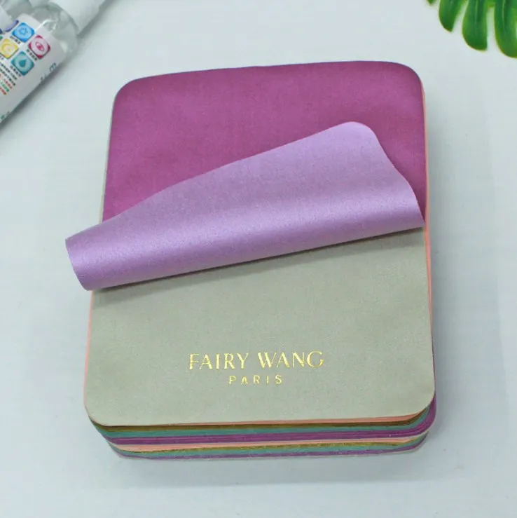 Gold Foil Logo Printed Microfiber Glasses Cleaning Cloths Lens Cloths Eyeglasses Cleaning Towel