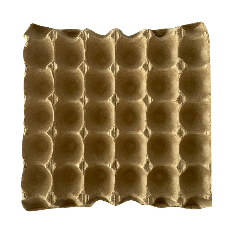 ZY Products Egg Crates Flat Cartons Bulk Holds 30 Cells Pulp Fiber Egg Crate for Chicken Farm Small Business pulp egg carriers