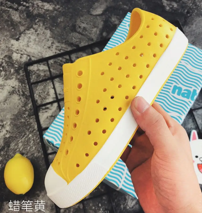 Factory Sale Urban Holes Hollow Out Eva Upper Slip On Native Sneaker Women Casual Garden Shoes For Girls Boys Kids
