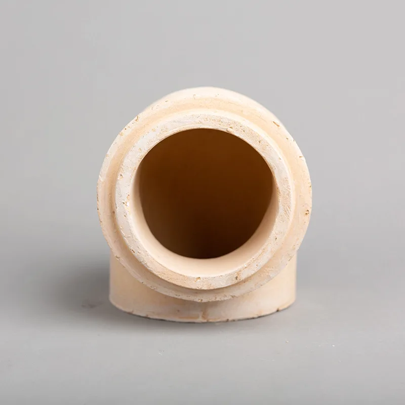 Central pouring pipe in L shape, right-angle cast steel and cast iron, mullite pouring pipe, fireproof material