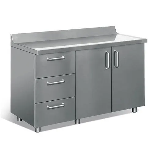 Oem Custom Indoor Outdoor Double Single Sink Storage Wheels Metal Kitchen Furniture Aluminum Stainless Steel Kitchen Cabinet