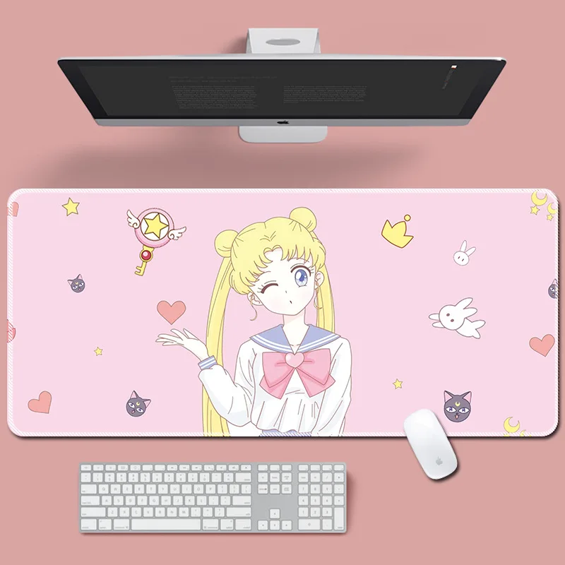 Top quality computer game mat with edge black mouse pad locking anti slip neoprene mousepad