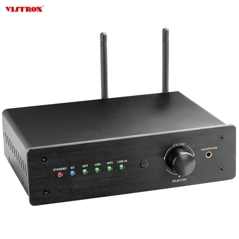 Network Wireless Streaming Receiver Linkplay WiFi Audio Amplifier 2.1 Channel Class D Stereo Amplifier
