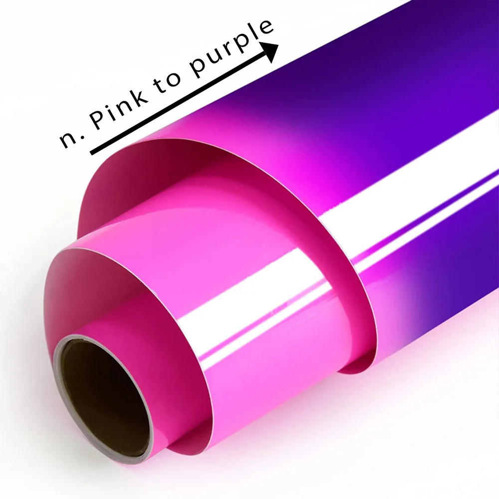 Cold Sensitive Color Change Flex PU Heat Transfer Vinyl Temperature Sensitive HTV For Plotter