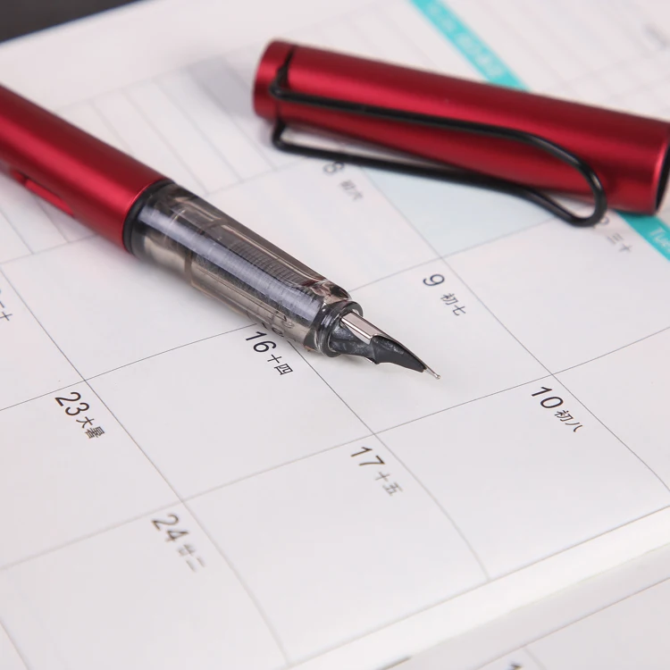 Набор перьевой ручки для офисной рекламы, подарочный набор ручек с рекламным логотипом на заказ, набор канцелярских принадлежностей на заказ со сменными картриджами