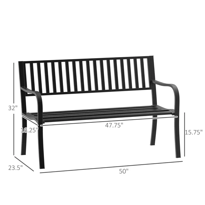 custom outdoor furniture slatted steel bench seating outside park street metal bench seat public garden patio iron bench chair
