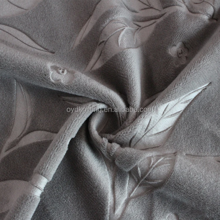 Ouyuanda Polyester  Spandex  Super Soft Embossed 3D Velvet/Velboa Fabric Best Quality  for
