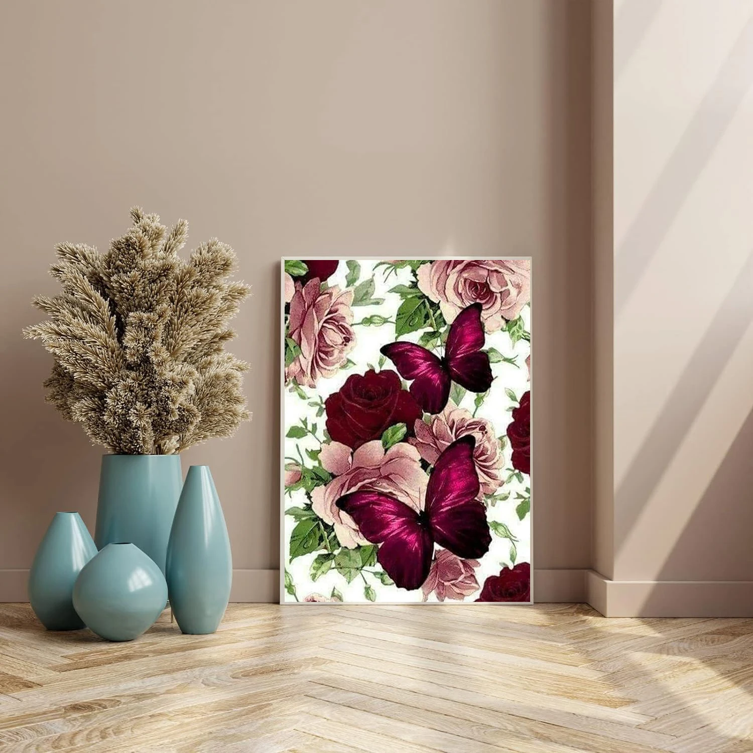 Diy Diamond Painting Roses  Attracting Butterflies 5d Diamond Painting Kits Popular High Quality Factory Direct Wholesale
