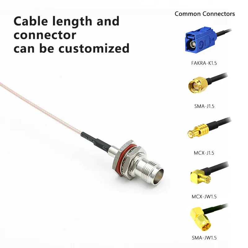 Rg178 Electroplating Line Tnc Extension Line Rf Conversion Feeder Ipex1 Generation To Tnc Female Head