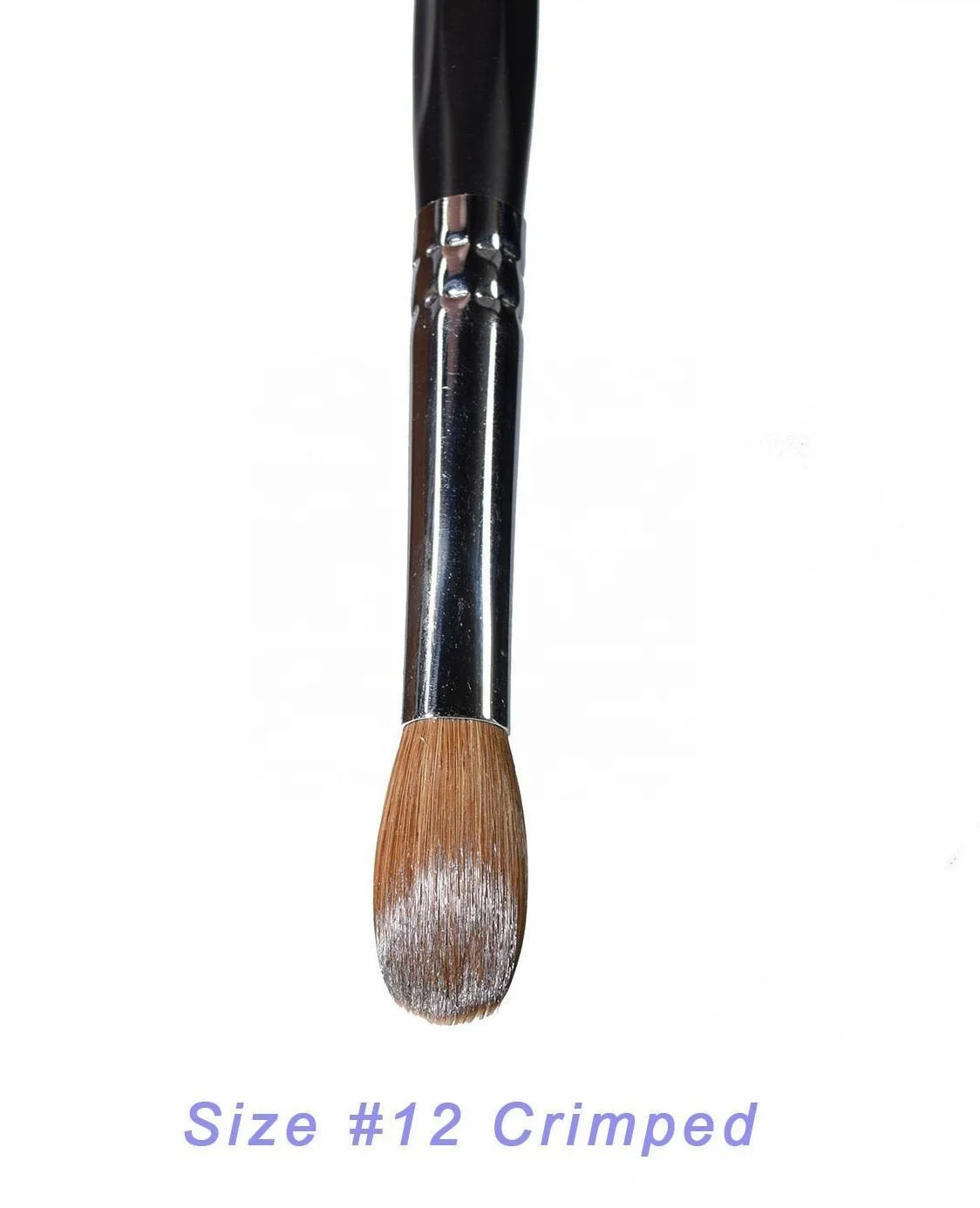
Custom Logo Six Angles- Black Petal CRIMPED Pure Kolinsky Acrylic Nail Brush for Manicure Powder 