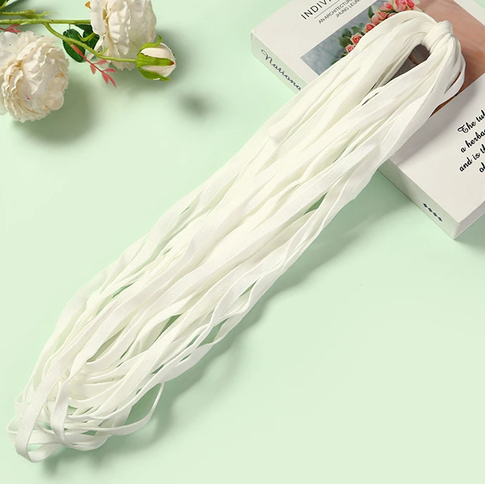 Knitted waist rope garment accessories black and white side strip 1cm ribbon