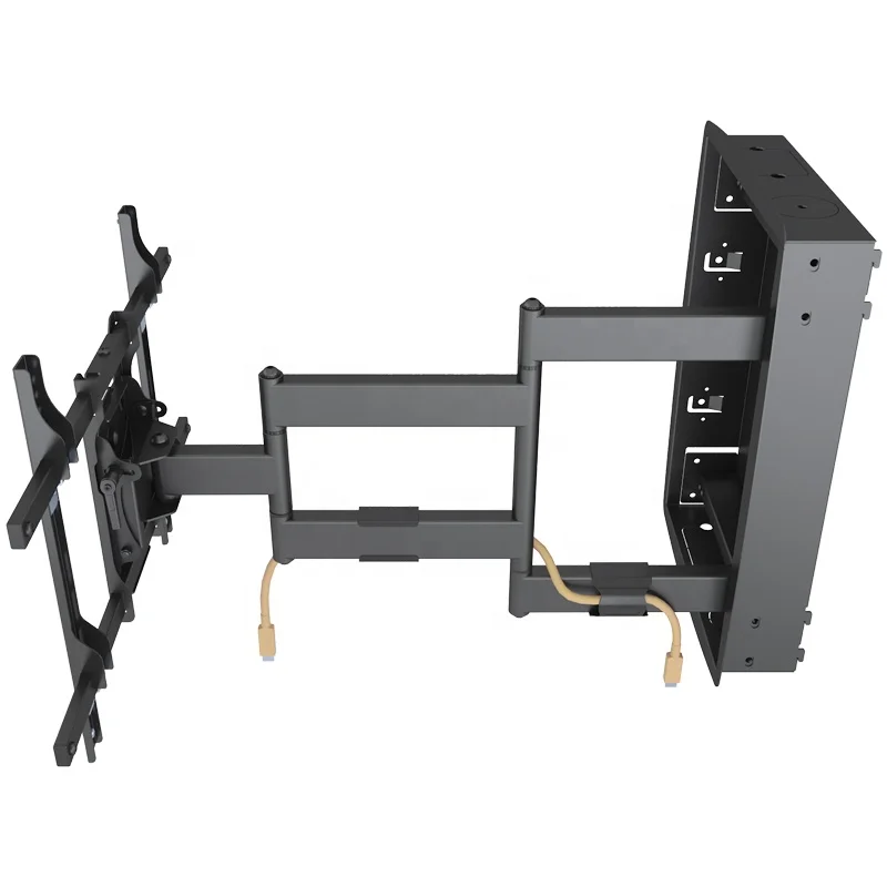 VESA 600X400 tv wall bracket recessed full motion mount 32 to 75 inch tv wall mount