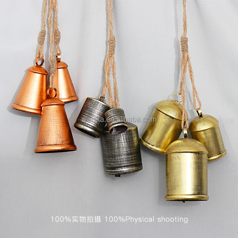 Large Rustic Cow Bells Plated Giant Antique Shabby Metal Indoor Outdoor Christmas Decoration Shabby Cow Hanging Animal Souvenir