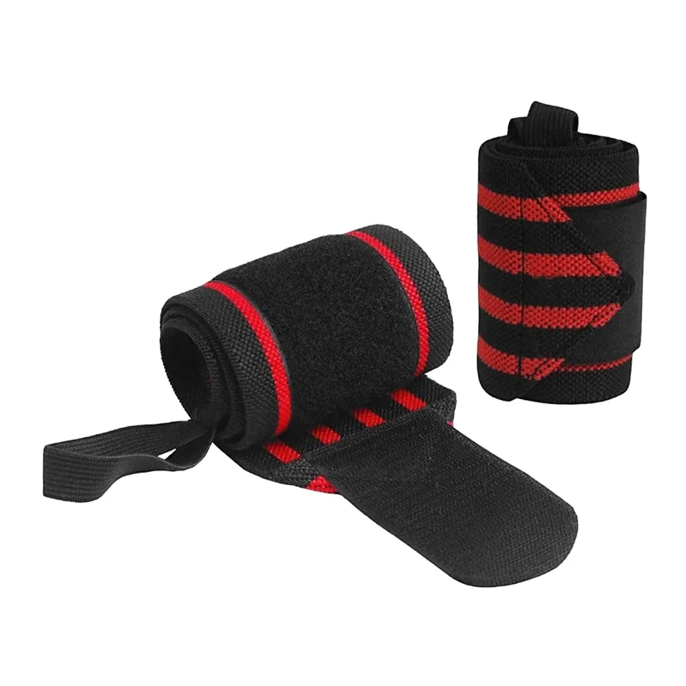 Fitness Gym Equipment Premium Leather Weight Lifting with Neoprene Wrist Wrap Support for Men & Women