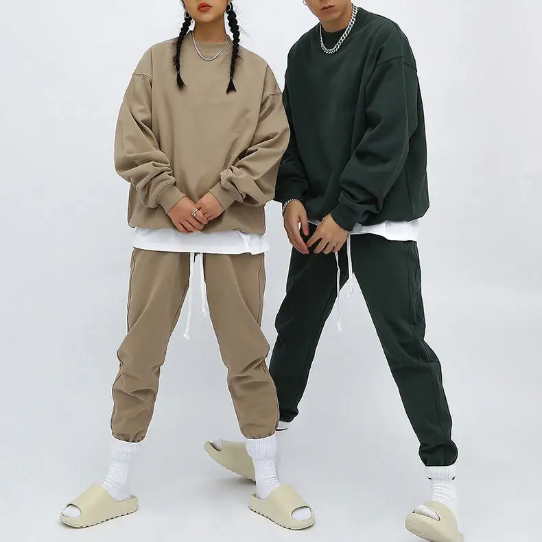 Unisex Plain Custom Gym Wear Tech Fleece Women Sweatpants Hoodies Outfits 2 Piece Jogger Men Fitness Sweatsuit Tracksuits Sets