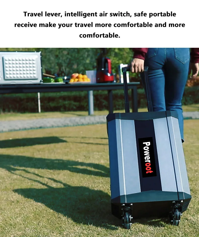 Portable Power Generator2000W Solar Rechargeable Station For Outdoor Emergency Power Supply