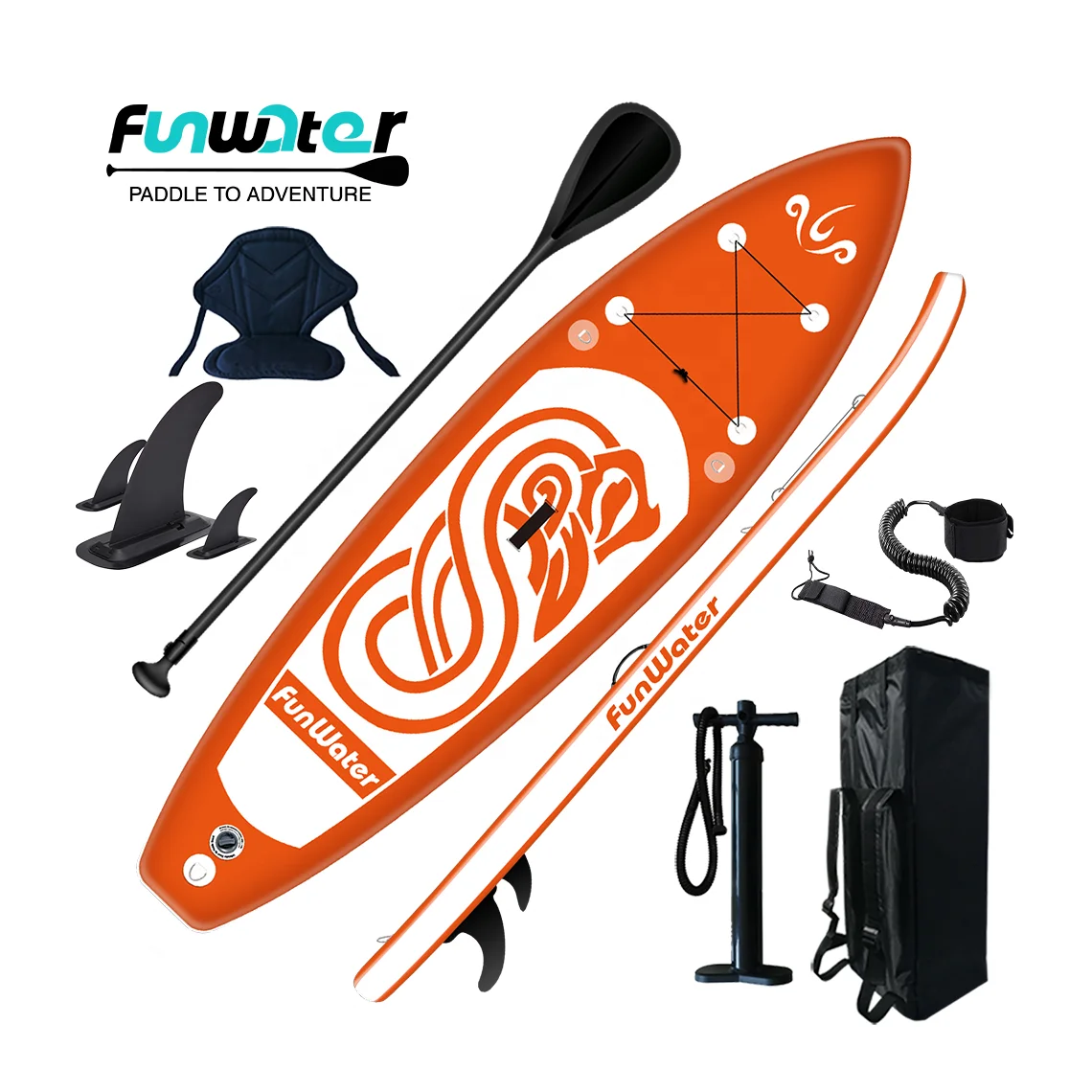 FUNWATER sup Drop shipping sup inflatable plastic surfboard paddle board inflatable surfboard standup paddle board for unisex