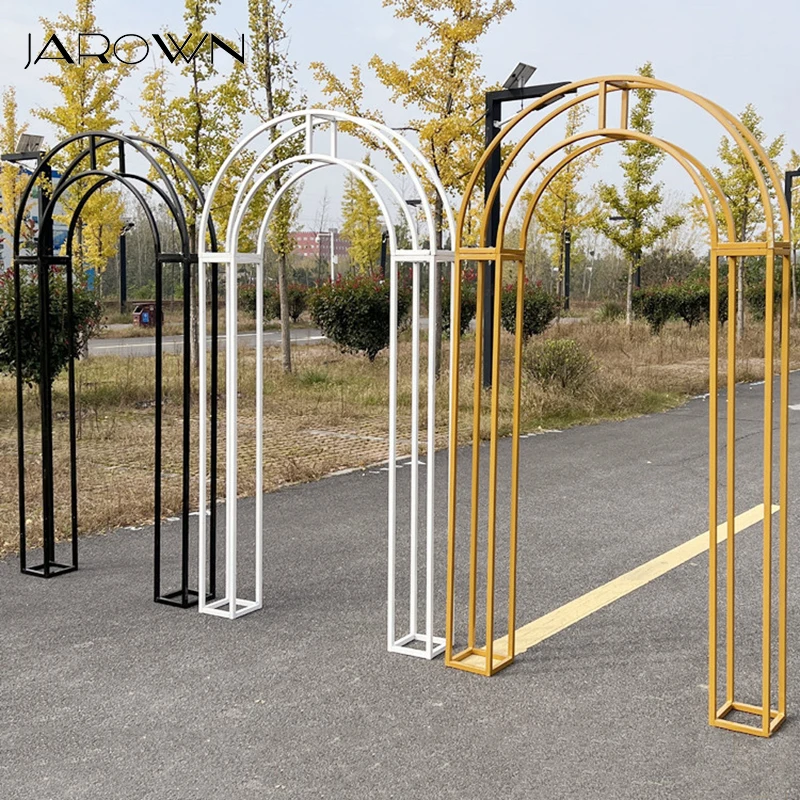 JAROWN New Wedding Props Truss Arch Background Ornaments Wedding Stage Curved Square Pillars Arched Door Decoration Flower Stand