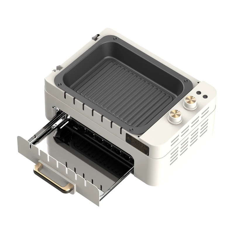 3 In 1 Electric BBQ Kebab Grill Machine Household Automatic Rotating Skewers Machine Indoor Smokeless