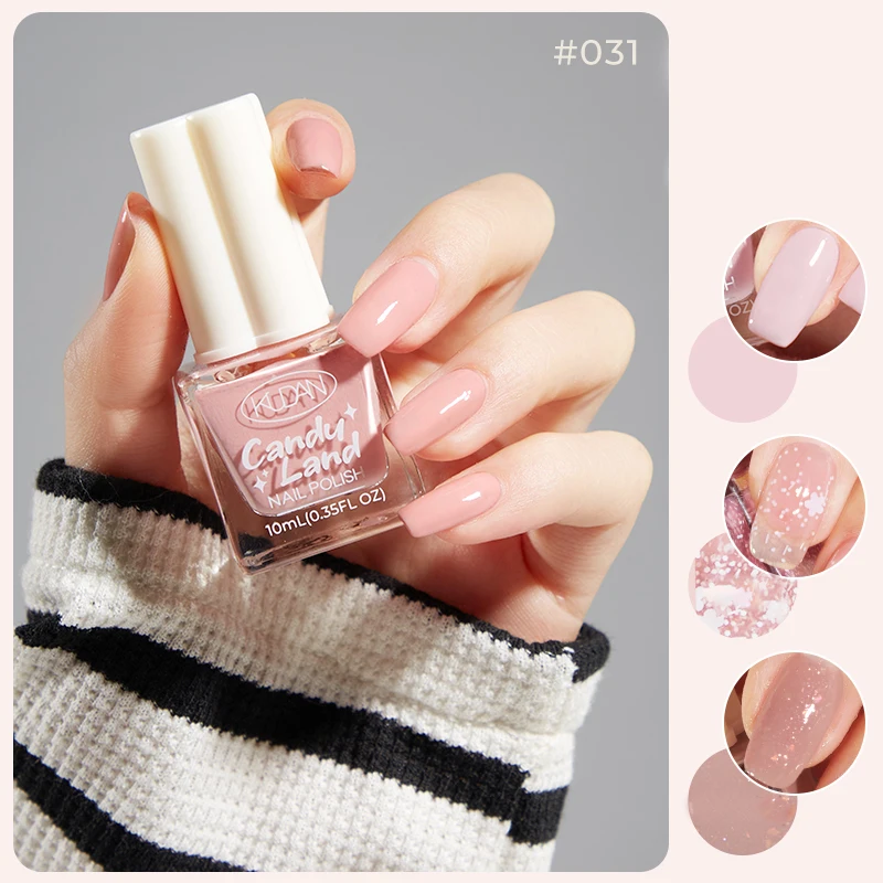 KUDAN 10ml Organic Vegan Water-Based Nail Polish for Women Custom Logo Manicure Beauty Products Nail Paint
