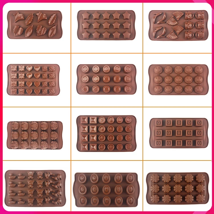 
Hot Sale 15 cavity Holes Pig Shape Decorating Tools Silicone Cake Mold for Candy Fondant Pizza Cupcake Chocolate 