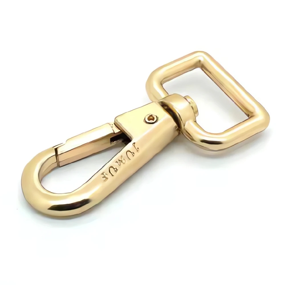 Custom Logo Snap Hook Laser Engrave Printing Logo Brand Name Purse Snap Hook For Handbag