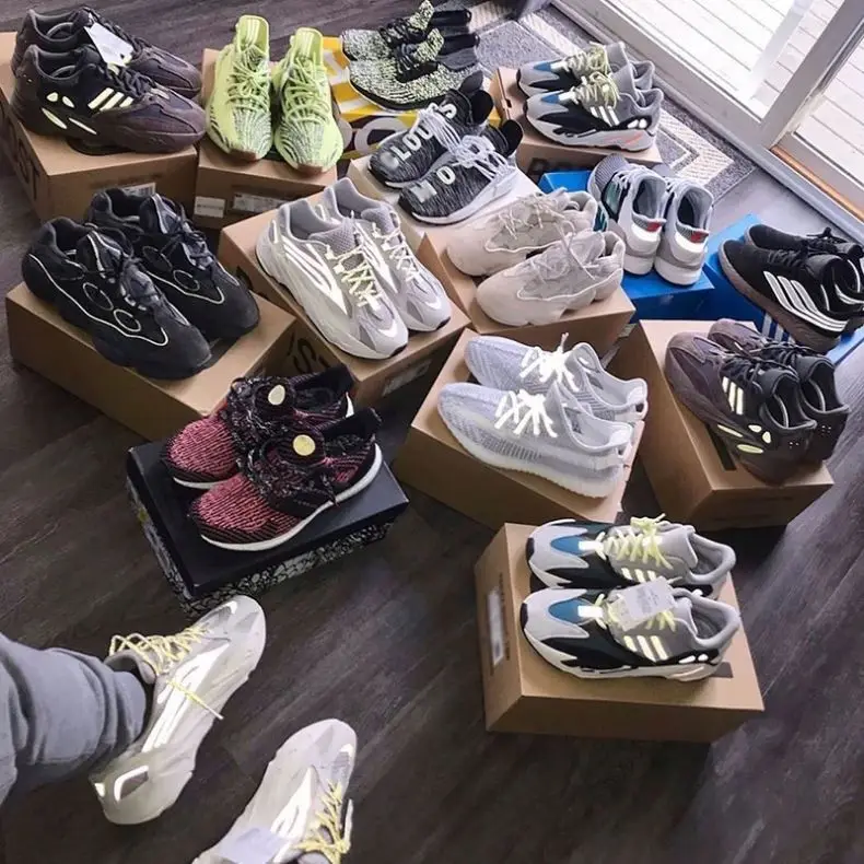 Putian Manufacturer Supply Yecheil Yecher Bone Fabric Sneakers Reflective OG Quality Yeezy 350 V2 Shoes with shoe box