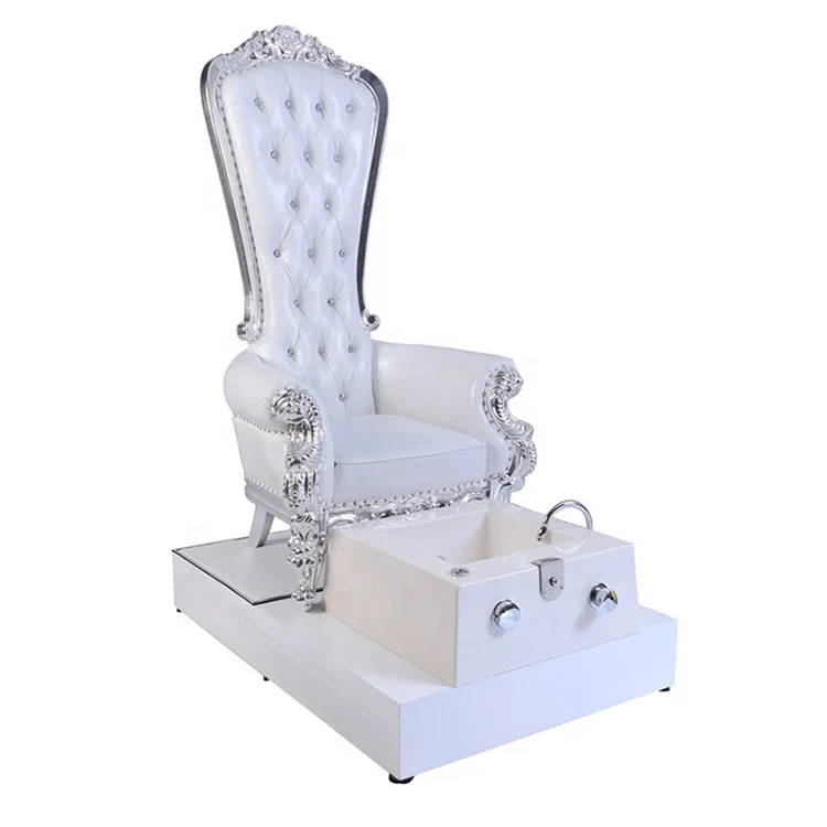 Kisen 2024 new design beauty nail salon spa  White Pink furniture set luxury foot spa massage equipments pedicure chairs