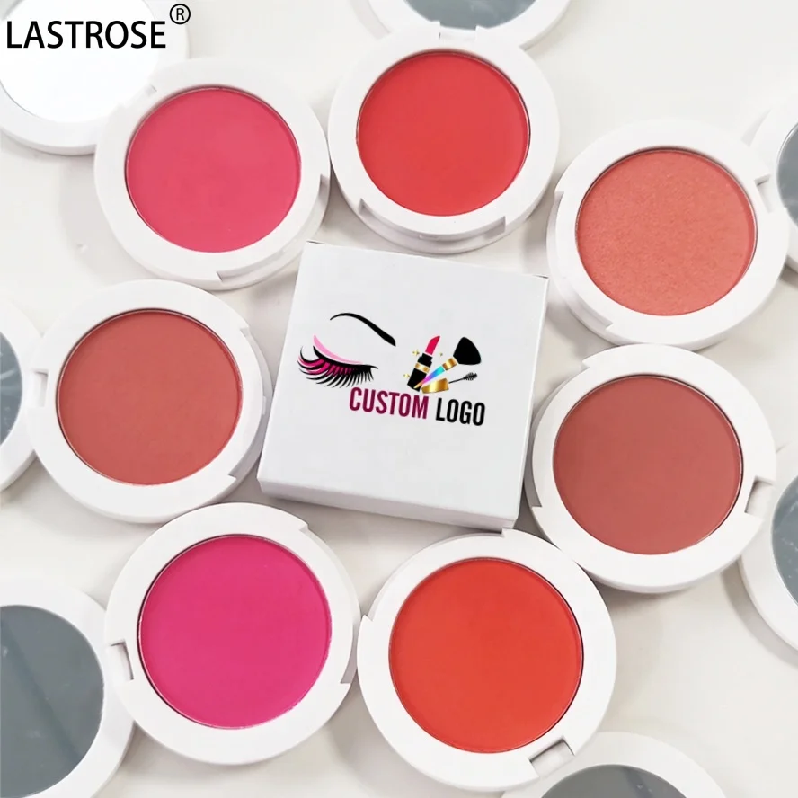 Private Label High Pigmented Glitter And Matte Cheek Blush Pink Makeup Powder Blusher