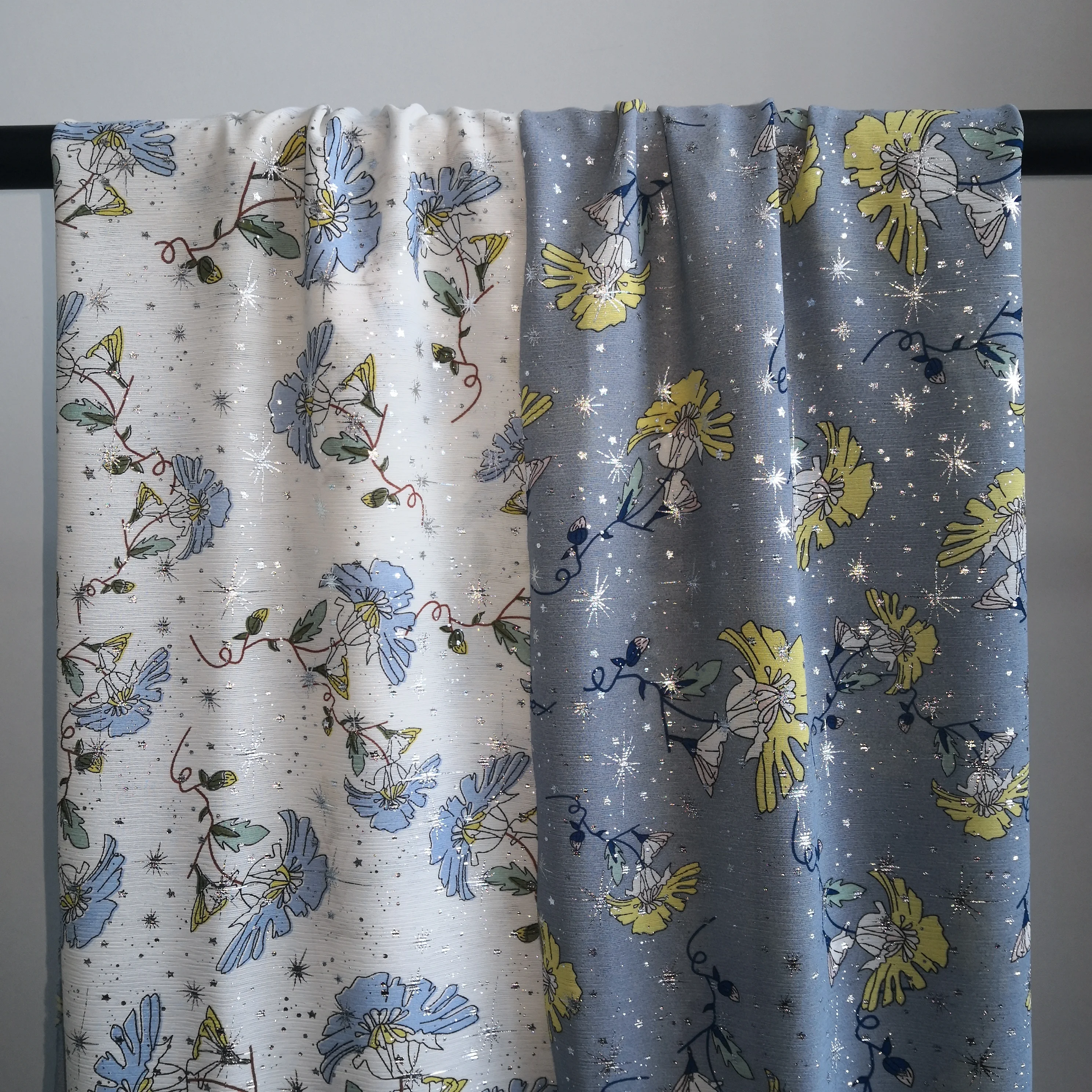 metallic silk shifon hair accessories fabric lurex silk pure rose chiffon decorative white flowers silk for wedding