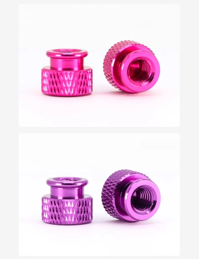 Colorful Aluminum Thumb Nut Flange Nut Step Flat Knurled Thumb Nut M3 M4 M5