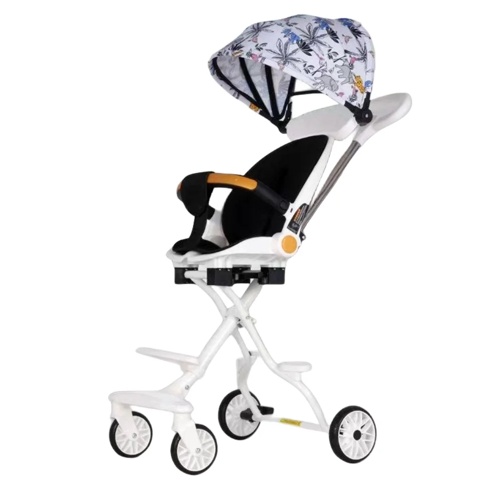 2022 Factory Wholesale High Landscape Light weight Easy Folding Baby Stroller With Canopy