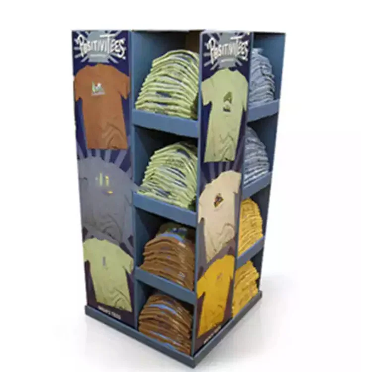garden advertising pop up pos point sale Paper clothes Shelves unit stand racks cardboard display manufacturer