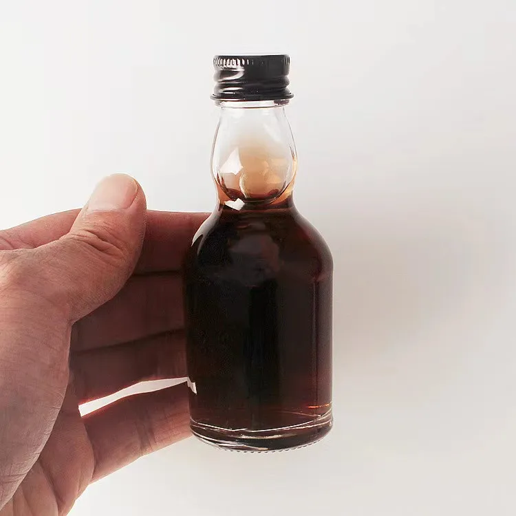 50ml  empty small mouth mini spirits vodka gin liquor glass bottle with screw cap