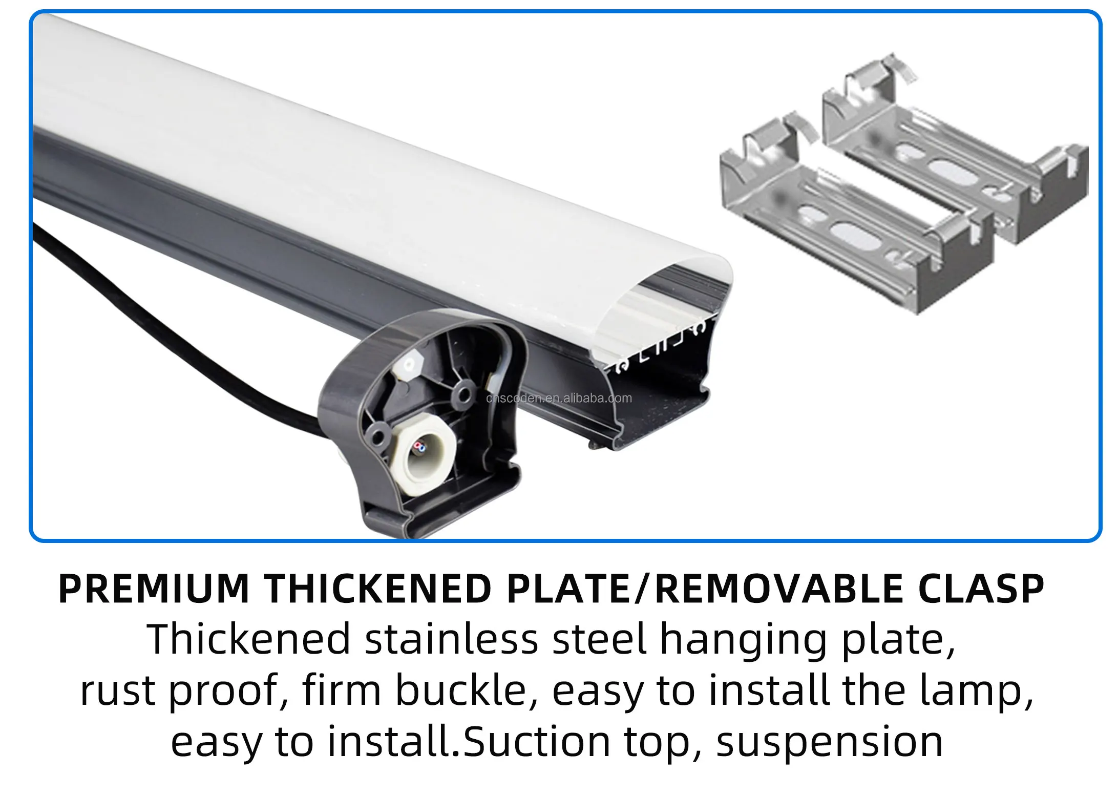 Indoor and Outdoor Waterproof IP65 LED Linear Vapor Proof Luminaire Tri-proof Lamp Fixture for Warehouses Made in China