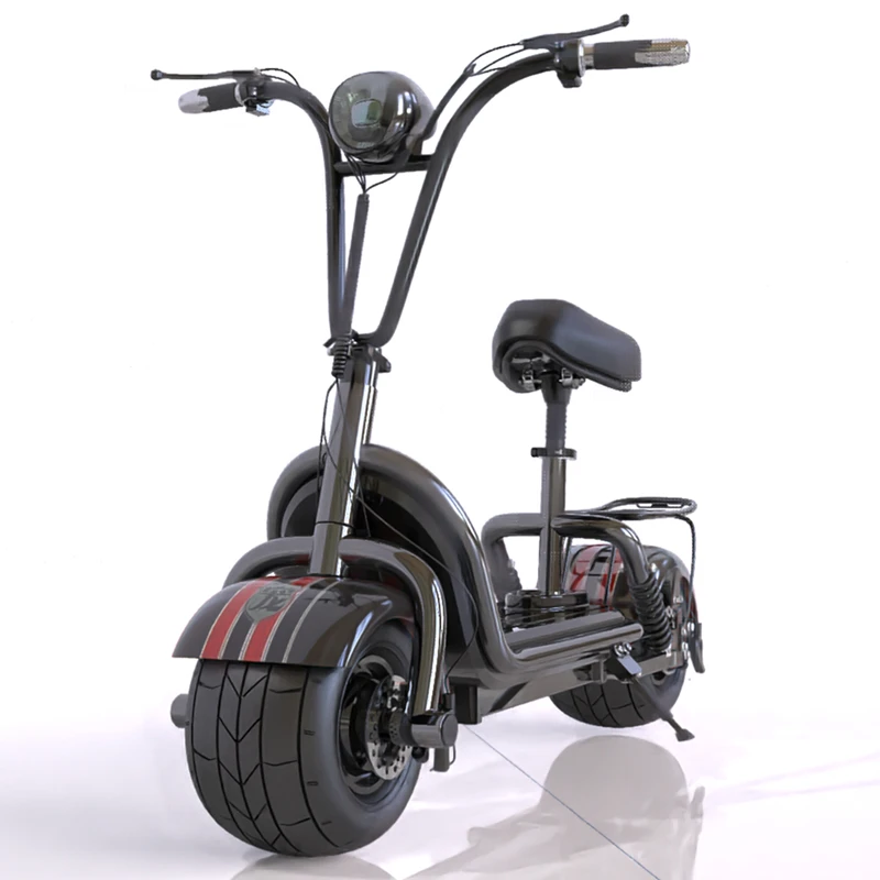 Electric Scooter 10 Inch Fat Tire 1200w Outdoor Electric Mobility Scooter With Damping Seat