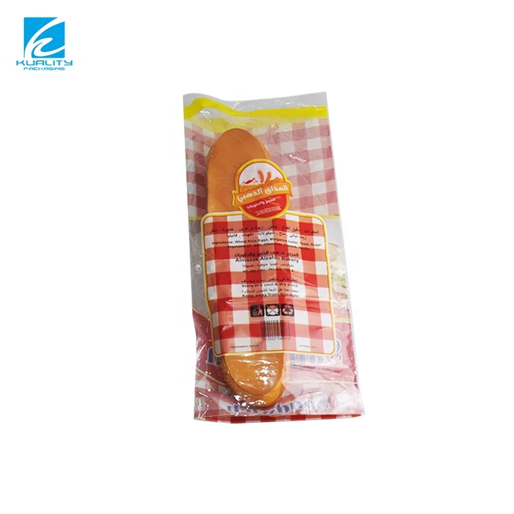 Custom Printed Reusable Flat Bag Plastic Packaging Toast Bread Bag With Tie