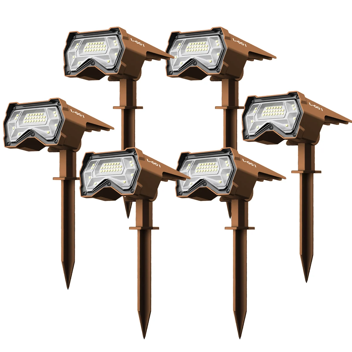 
Copper-color Solar Powered Landscape Spotlights Super Bright IP67 Super Waterproof Adjustable Solar spotlight for Garden Patio 