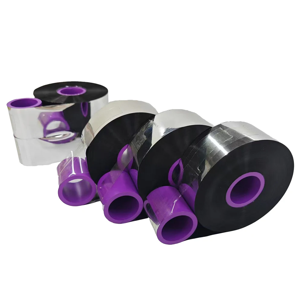 Black Economical 33*500 Wax Resin Near Edge Expiry Date Thermal Transfer Ink Ribbon For Videojet Linx Markem overprinter